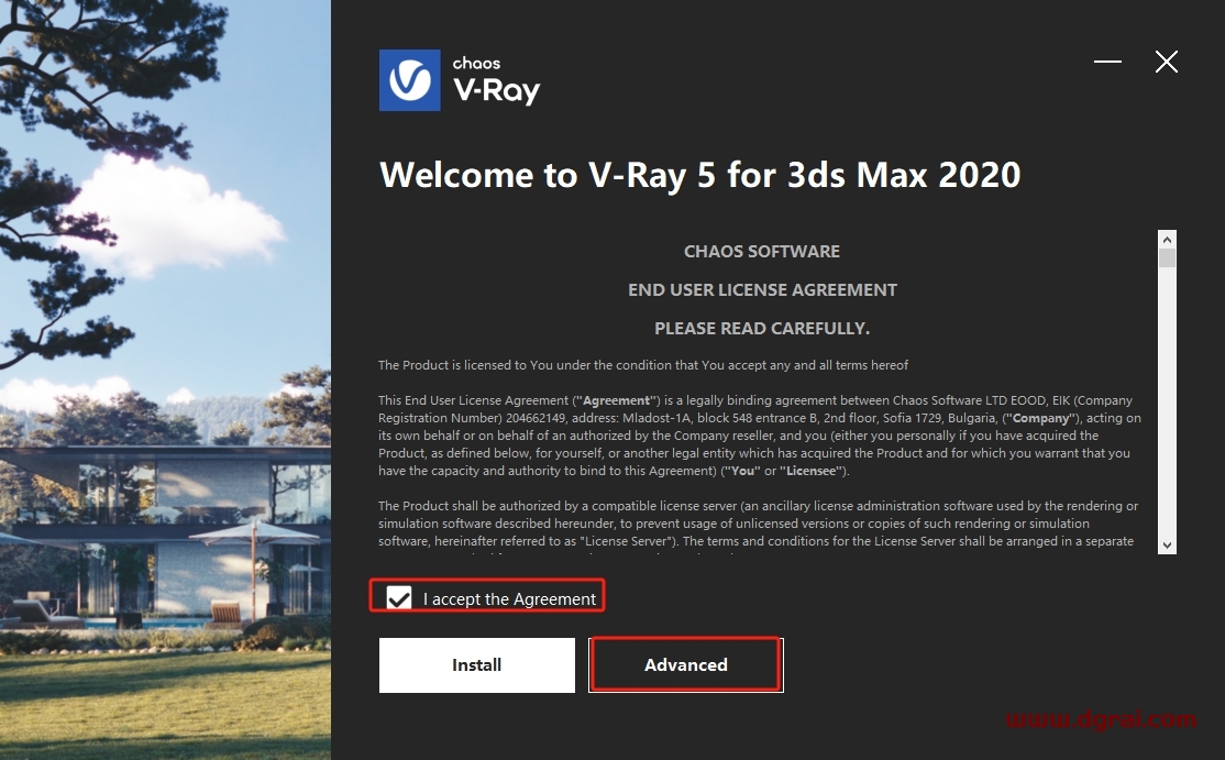 VRay 5.10.03 for 3dmax2020和2022 汉化版下载与安装教程