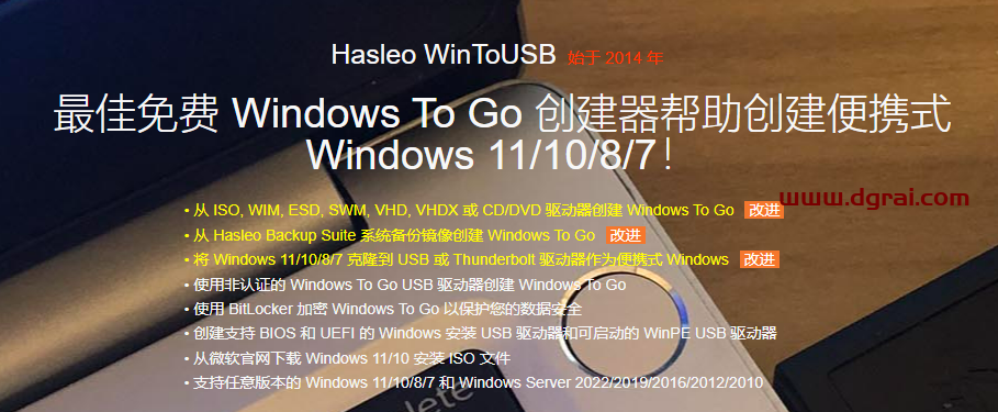 Hasleo WinToUSB--一款把Windows系统安装进U盘的软件