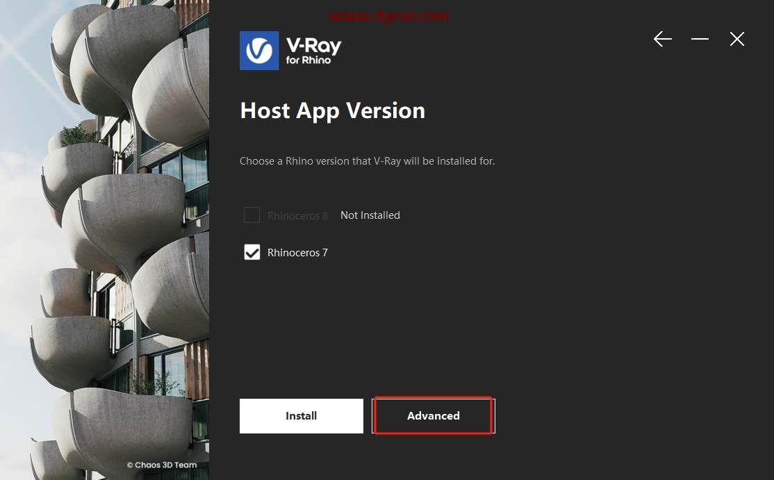 VRay 7.00.00 for Rhino 7-8下载与安装教程