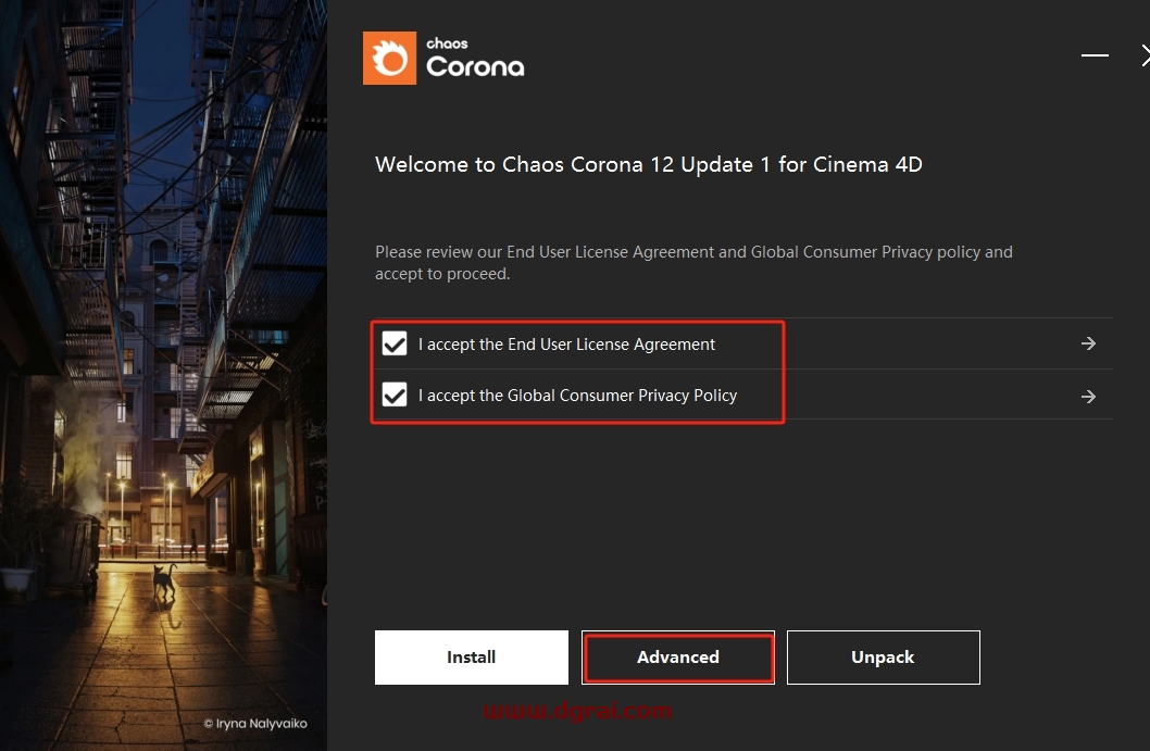 Corona 12.1 for Cinema 4D R17-2025中文版安装包下载与安装教程
