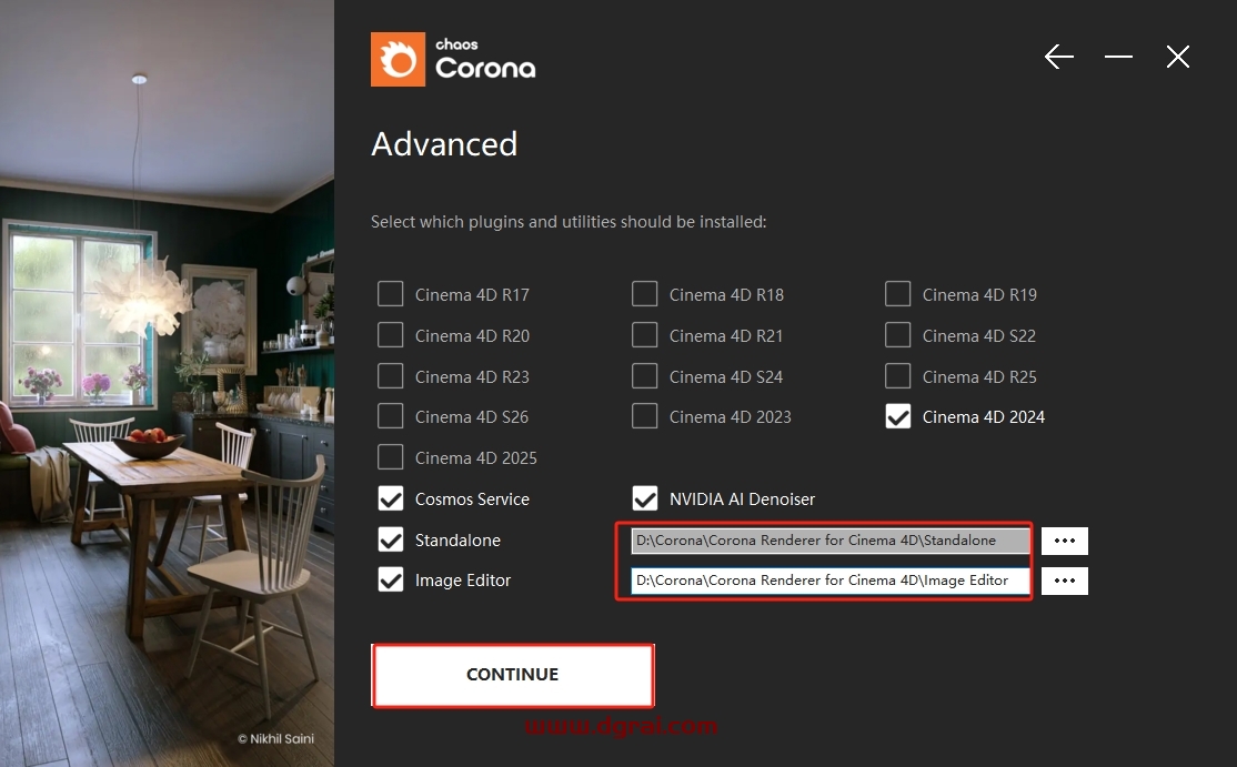 Corona 12.1 for Cinema 4D R17-2025中文版安装包下载与安装教程
