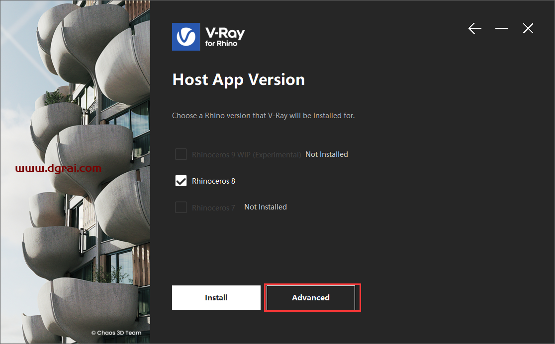 V-Ray 7.00.02 for Rhino 7-8安装包下载与安装教程