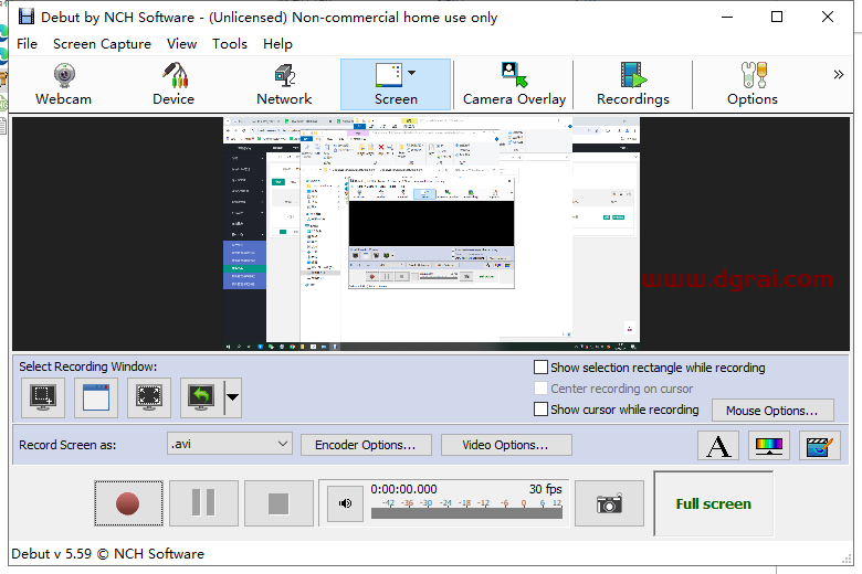Debut Video Capture Software (屏幕录制软件) V5.99免费版下载与安装教程