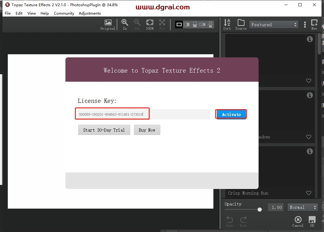 Photoshop Topaz公司纹理特效滤镜插件Texture Effects v2.1.0最终版下载与安装教程