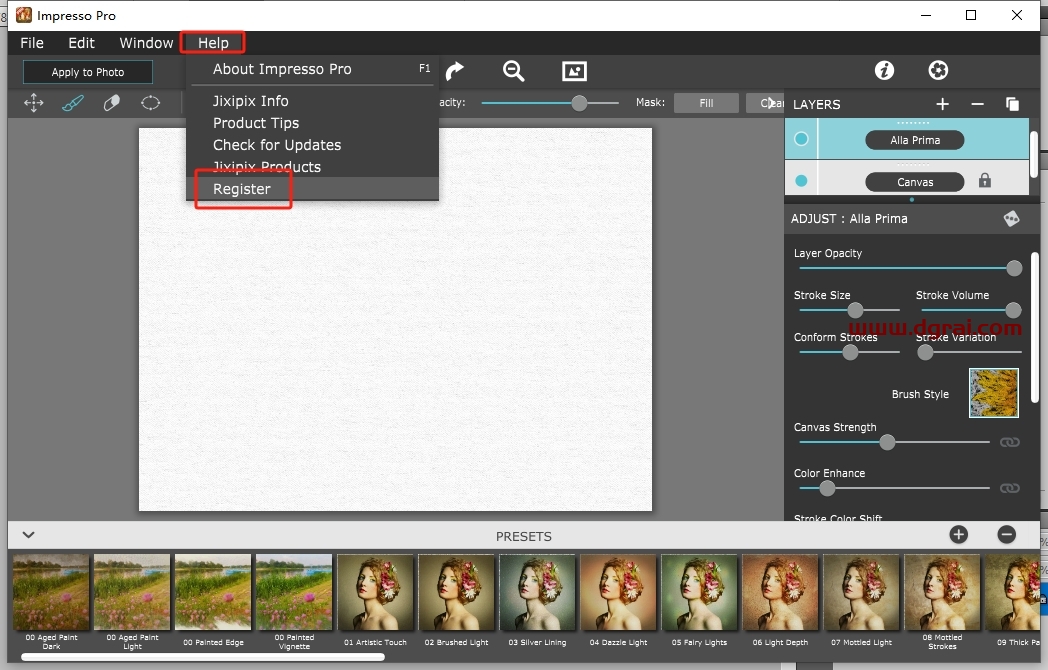 JixiPix Impresso Pro v1.7.9(PS印象派油画风格滤镜 插件)免费版下载与安装教程