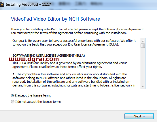 VideoPad Video Editor v11.17英文免费版下载与安装教程