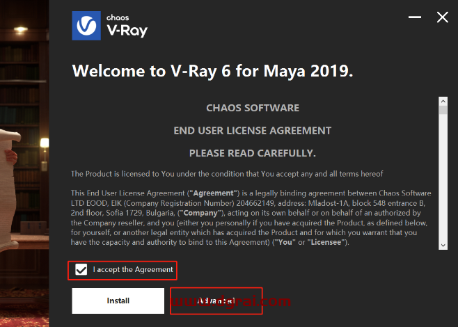 VRay 6.0 for Maya 2019-2023下载与安装教程