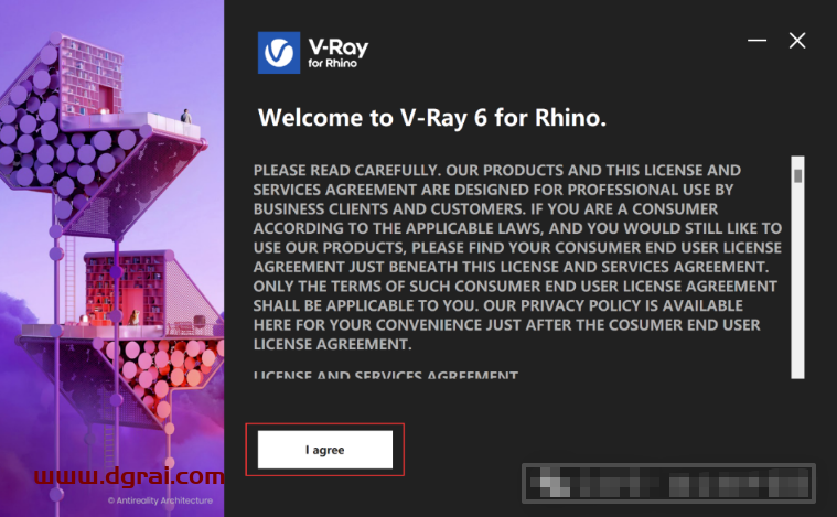 VRay 6.1 for Rhino 6-8安装包下载与安装教程